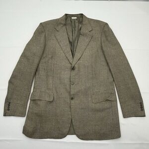 Brioni Traiano Wool Silk Hopsack‎ Blazer Mens 44L Sport Coat Brown Jacket Italy
